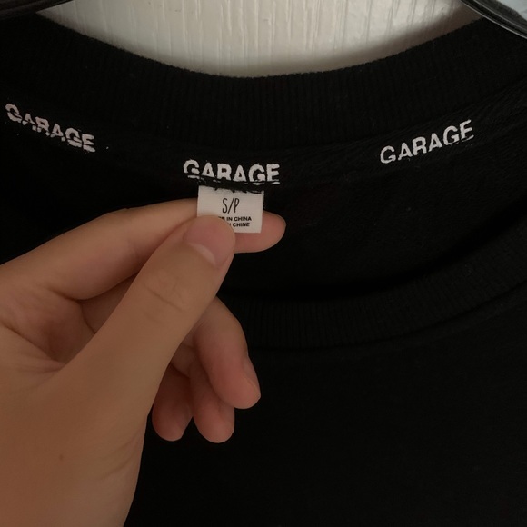 Garage Cut-Out Black Crewneck Sweatshirt - Picture 4 of 4